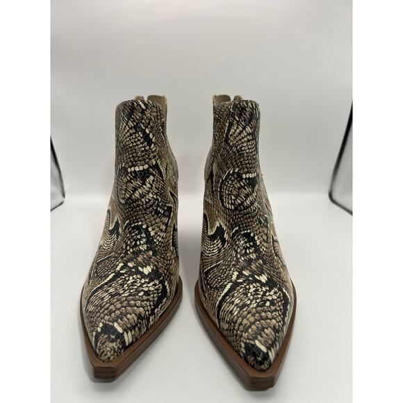 Vince Camuto Gannilla Snip-Toe Snakeskin Bootie Size 9M/40 - Picture 5 of 7